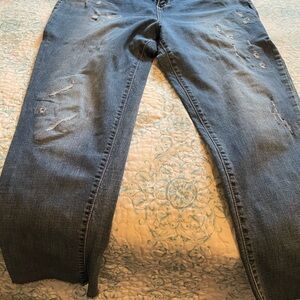 Universal Thread Women's Straight Jeans - Distressed Blue